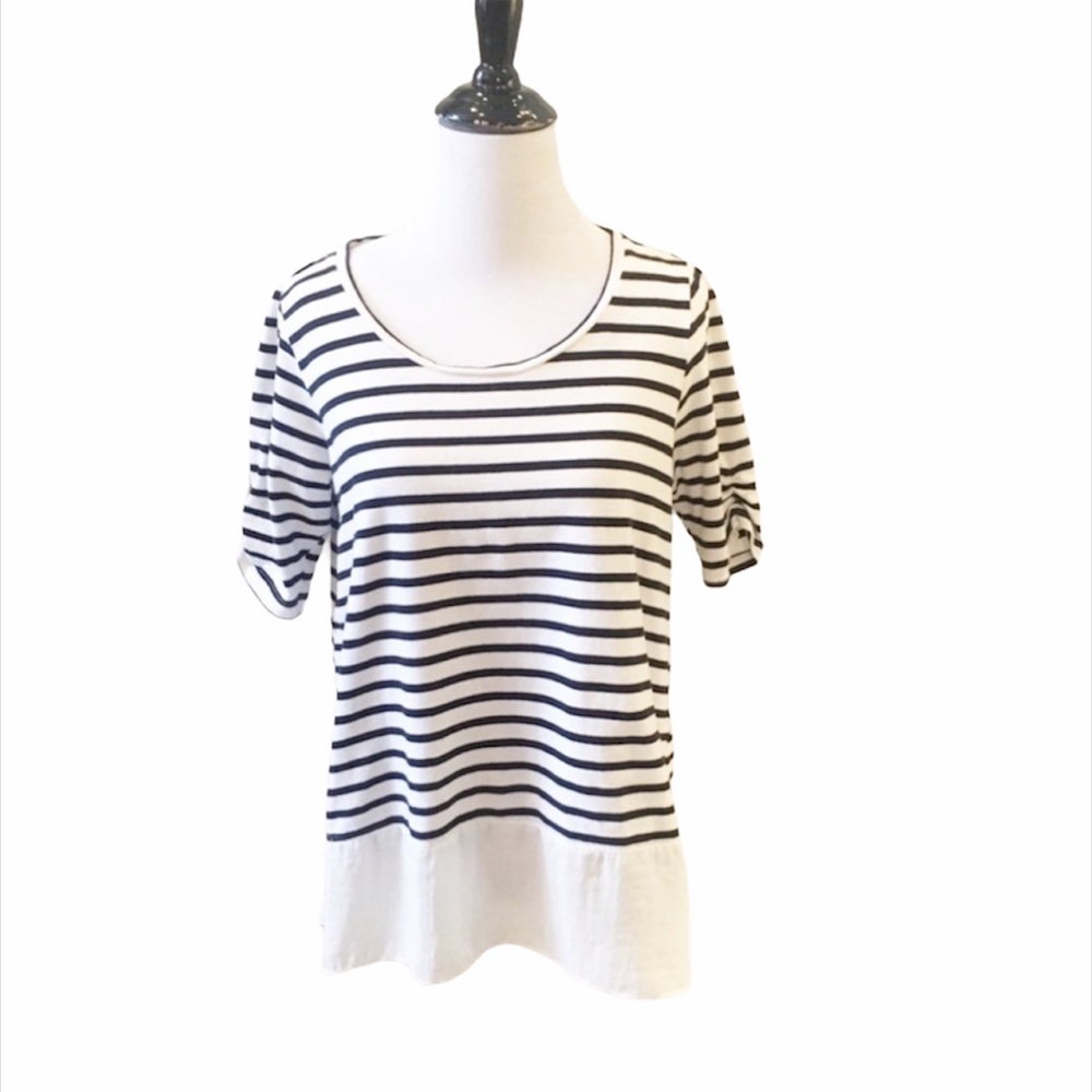 Lili Rose striped high/low knit top - Size S